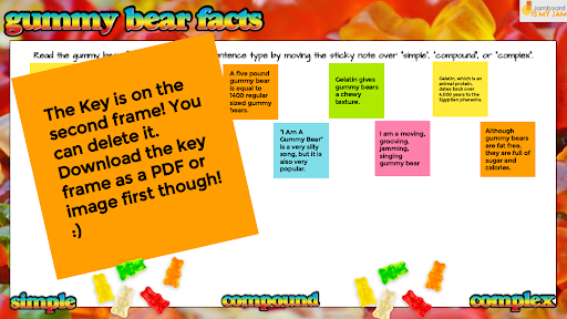 Jamboard Gummy Bear Facts screenshot