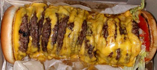 multi-patty cheeseburger