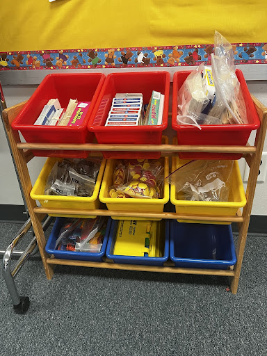 bin of math supplies